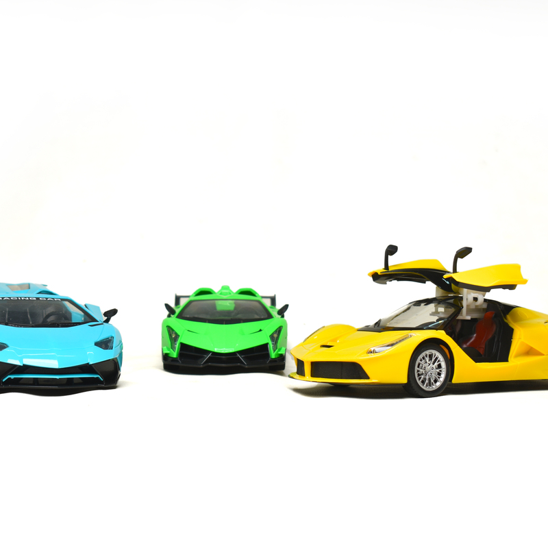 Sports Cars - Blue, Green, Yellow
