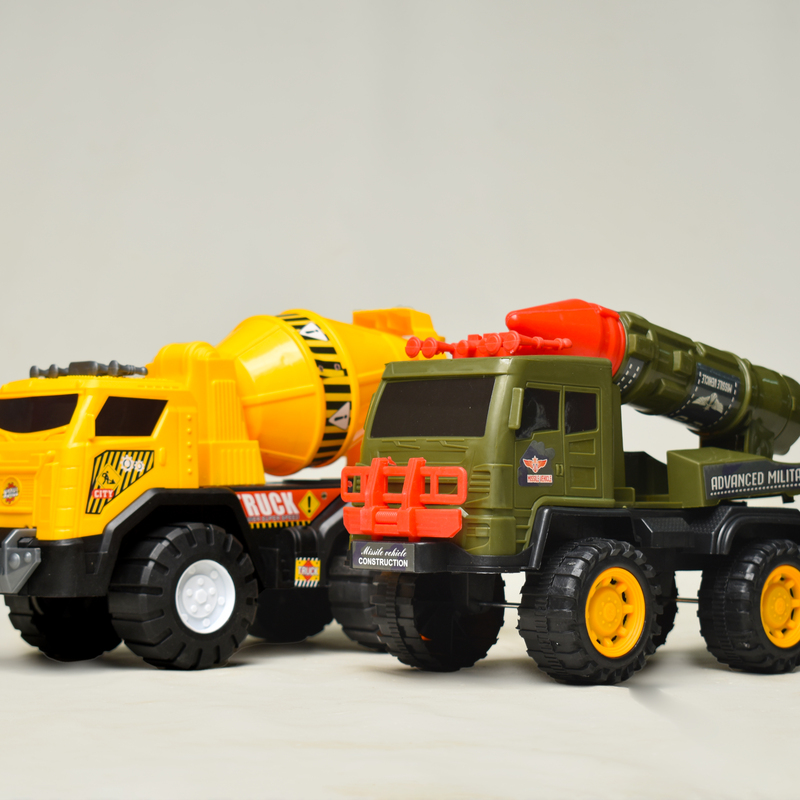 Yellow Cement Truck
Green Warhead Truck